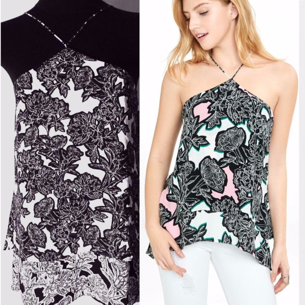 💰 EXPRESS Fully Lined Floral Double Layer Cami ⭐️